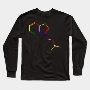 DMT Molecule Rainbow Chemistry Long Sleeve T-Shirt